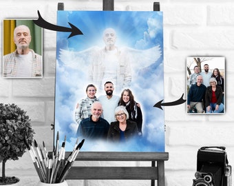 Christmas gift for family, Add deceased love one to photo, Custom photo gift, Add Person to Photo, Combine Photos, Gift for parents