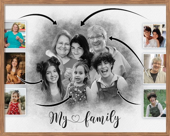 Christmas gift for family, Add deceased love one to photo, Custom photo gift, Add Person to Photo, Combine Photos, Gift for parents