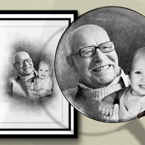 Lägg till en avliden älskad till foto, Anpassad familjegåva - Lägg till person till foto, Kombinera foton, Present till pappa mamma, Mors dag-present bild 2