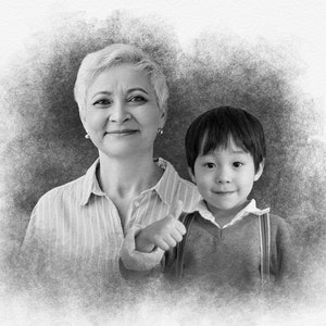 Lägg till en avliden älskad till foto, Anpassad familjegåva - Lägg till person till foto, Kombinera foton, Present till pappa mamma, Mors dag-present bild 7