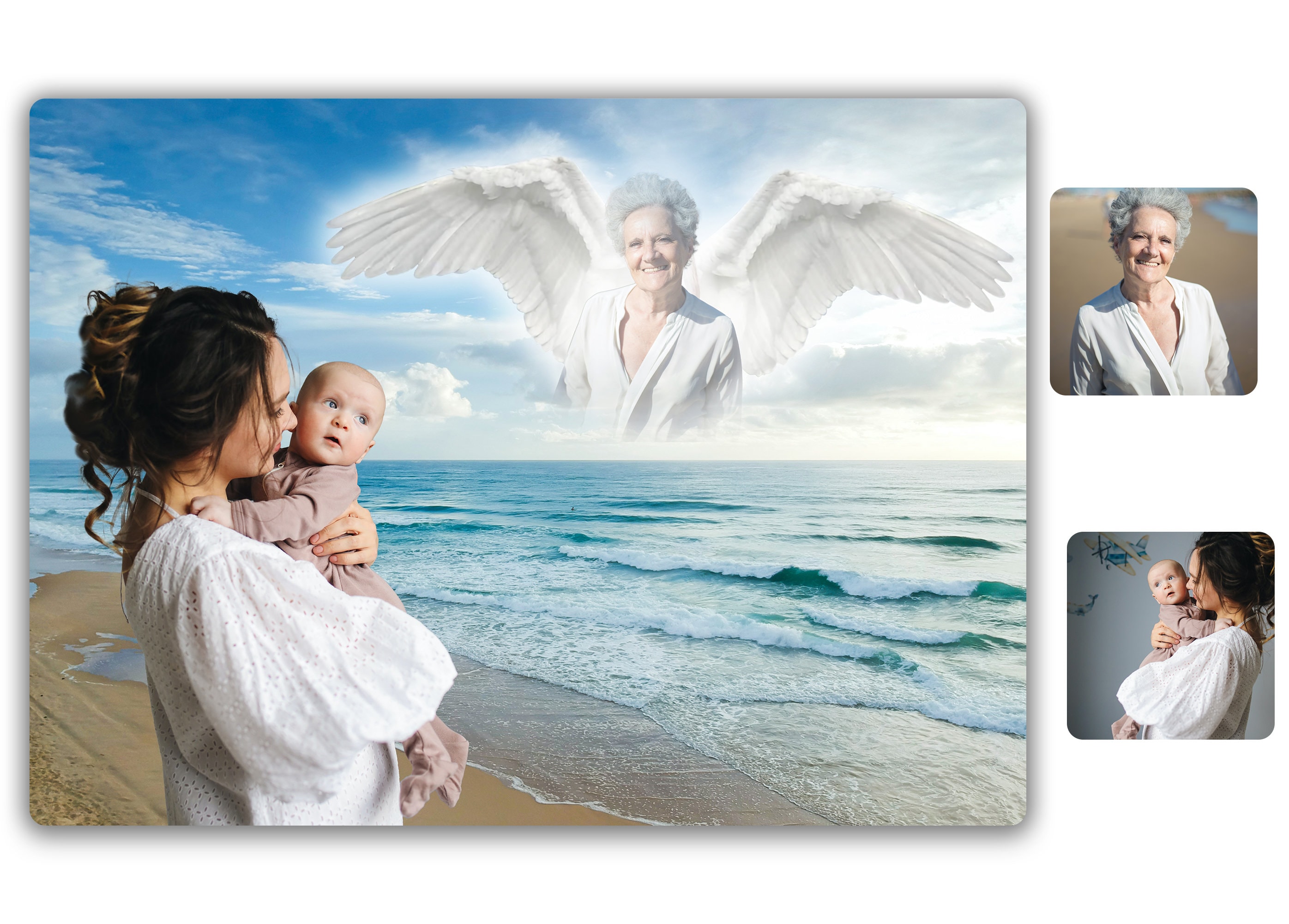 Add Deceased Love One to Photo, Custom Family Gift- Deceased Loved One
