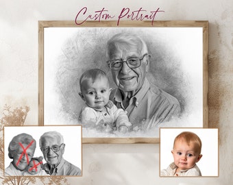 Add Deceased Loved One to Photo | Memorial Gift for Father | Passed Away Person to Picture | Add Person to Photo | Combine Merge Photos