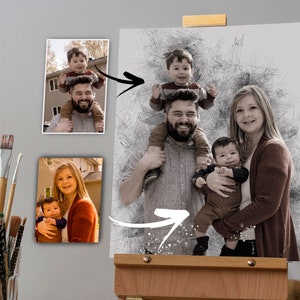 Family Portrait From Different Photos | Add Deceased Loved One to Photo| Add Person to Photo|  Combine Photos | Gift for Dad Mom Add Someone