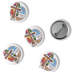 Jubilee 2025 Set of pin buttons, Jubilee 2025 Religious Souvenirs Unique Catholic Gifts – Get Yours Today!