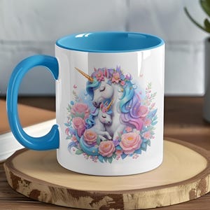 Mug Unicorn mother and daughter, a bond beyond magic - Mug with Color Inside