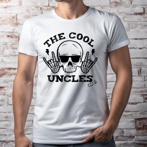 Funny and Unique The Cool Uncles Club Shirt – Holiday Gift for the Best Uncle! Unisex classic tee, Cool Holiday Gift for Him.