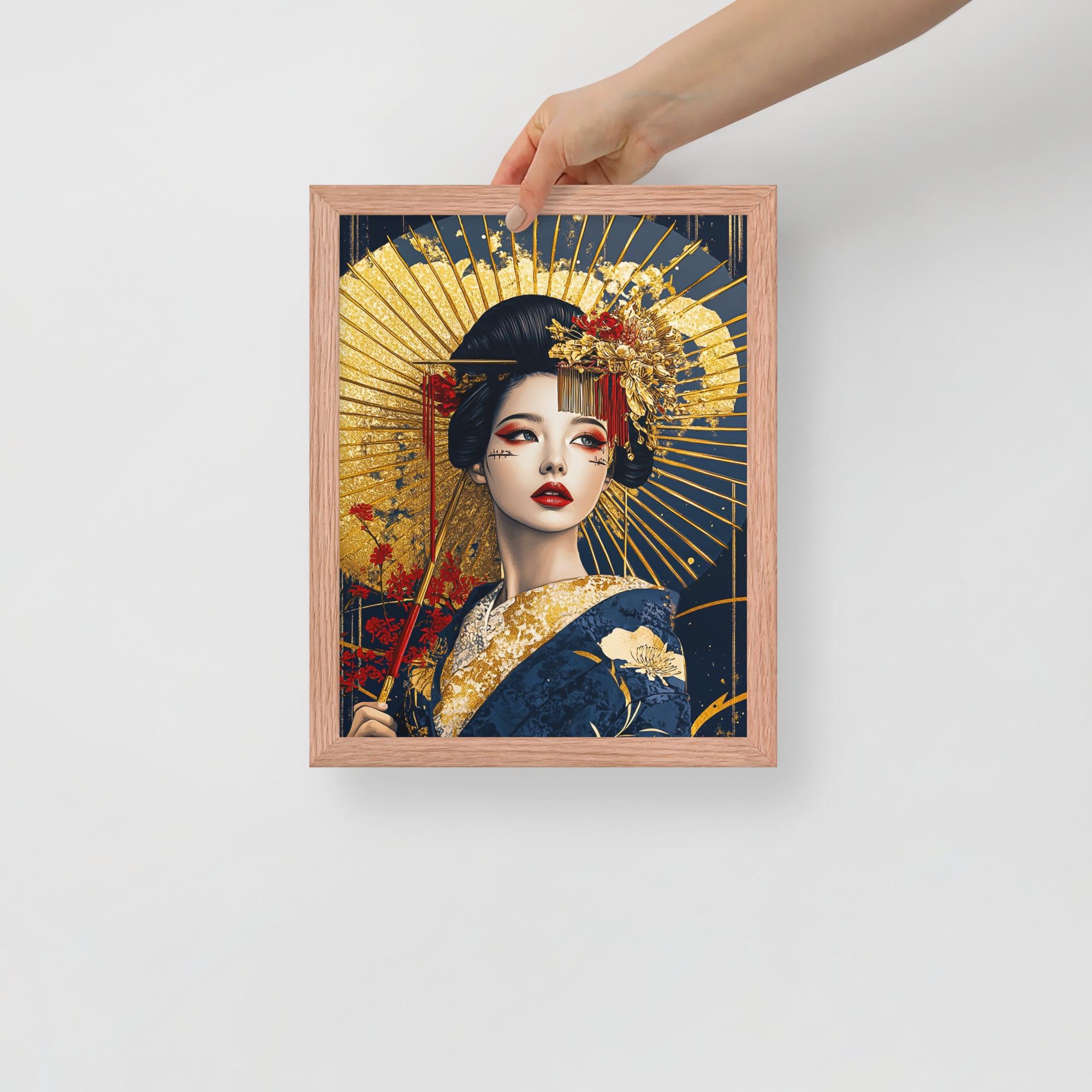 Framed Japanese Geisha Art Print – Colorful Vintage Wall Decor - Etsy