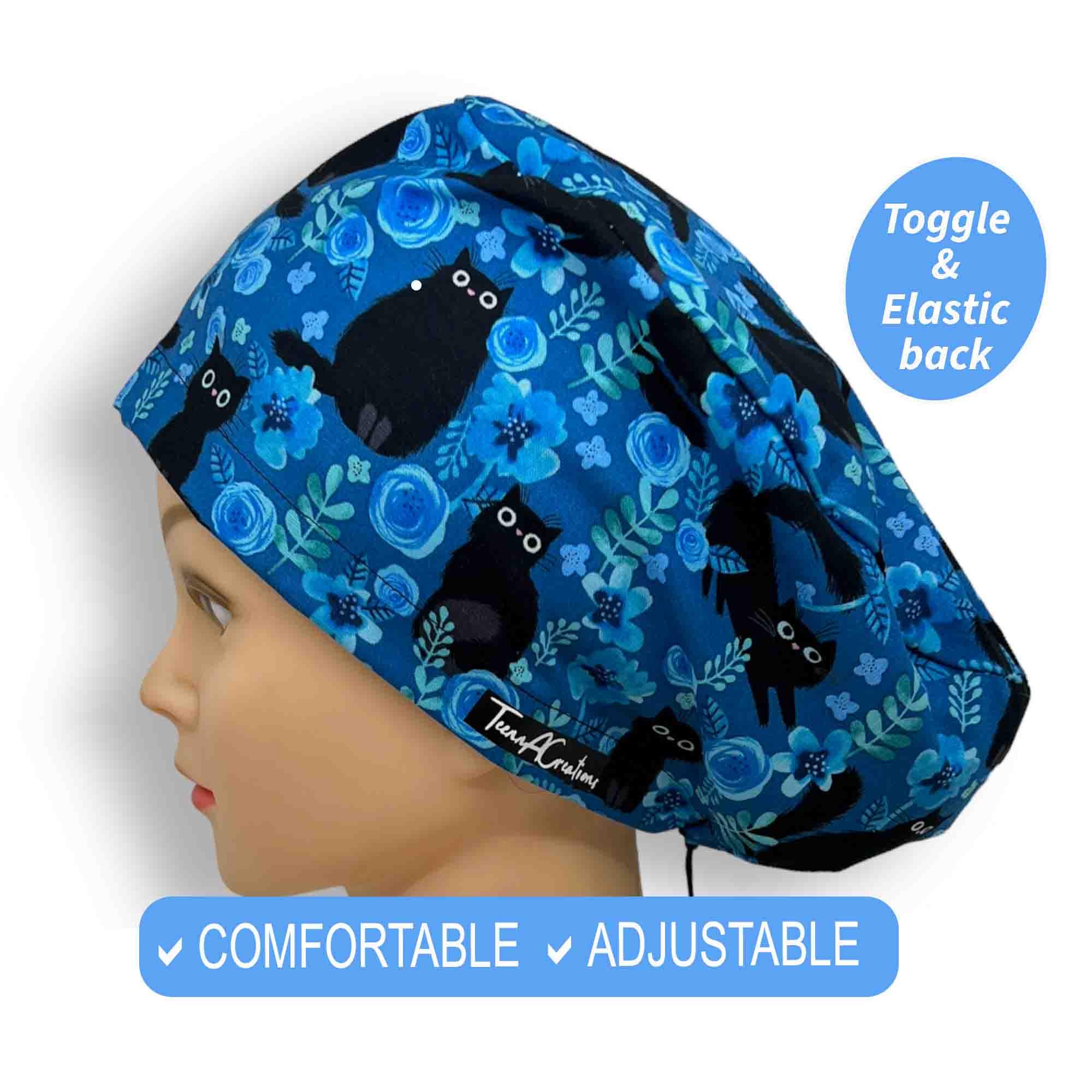 Satin lined Scrub Caps for women| Scrub Hats, surgical cap women,medical student gift, Nicu Nurse Gift, anesthesia scrub cap, euro scrub cap