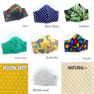 Face Mask for GLASSES WEARER / Reusable Mask Filter Insert / Cloth Face Mask with Nose Wire image 4