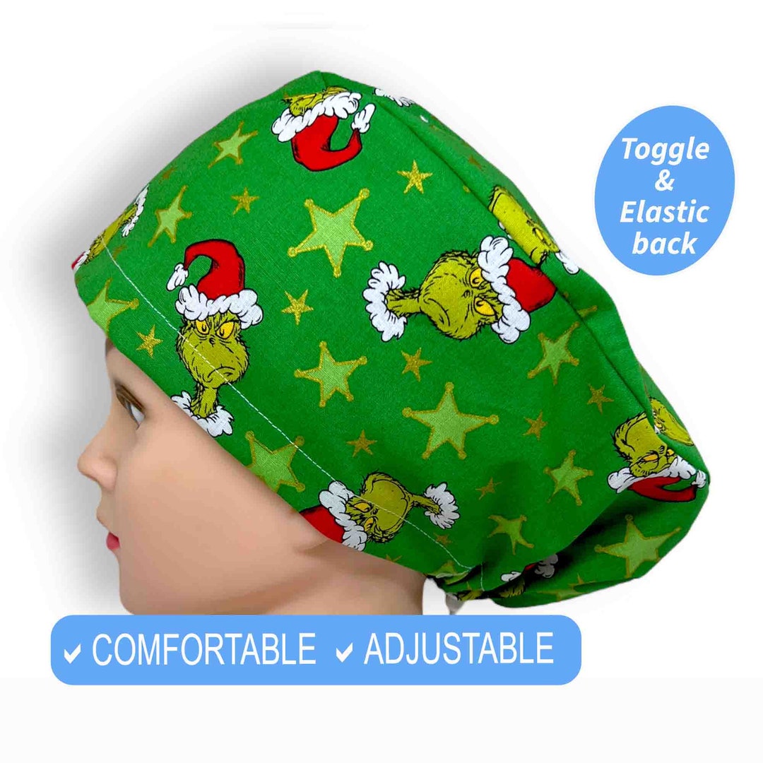 Christmas Scrub Cap Scrub Hats Satin Lined Scrub Caps for Etsy Australia