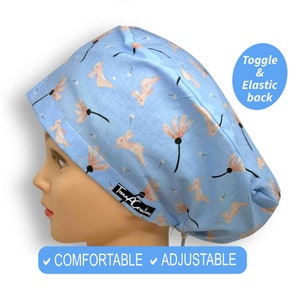 satin lined Scrub Cap | Scrub Hats, floral Scrub Caps for women euro style,surgical cap with buttons, anesthesia scrub cap, nicu nurse gift