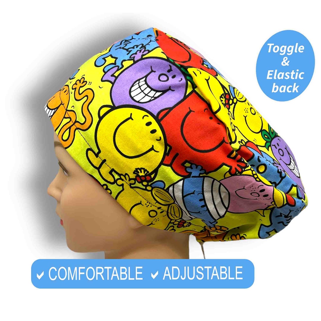 Scrub Cap Mr Men Scrub Hats Scrub Caps for Women Mens - Etsy Australia