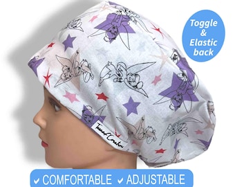 Satin Lined Scrub Cap for Women | Euro Scrub Hat | Surgical Cap | Anesthesia Hat | Satin Nurse Cap | Surgery Cap | Pediatric Nurse Gift