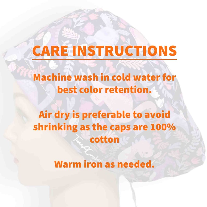 Christmas Scrub Cap Nurse Gift Scrub Hats, Satin Lined Scrub Caps for