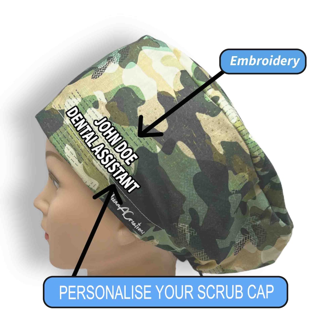 Custom Scrub Cap Personalised Scrub Hats, Embroidered Scrub Caps Men