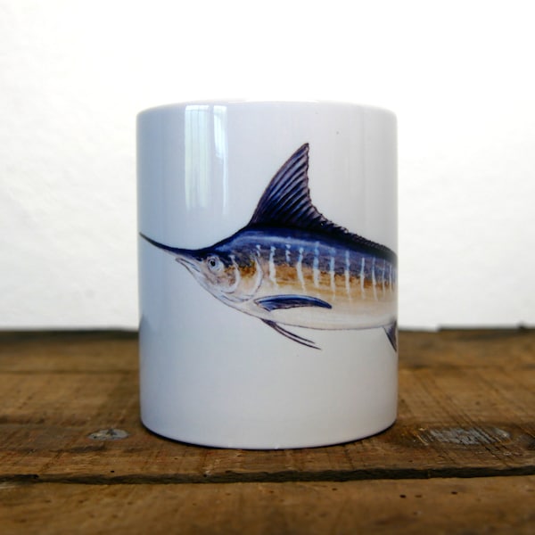 Marlin mug/tasse céramique  signé par l'artiste Walter Arlaud / Envoi en point relais (MONDIAL RELAY)