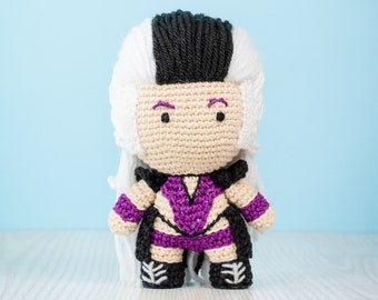 Little Kid Sindel crochet pattern | Mortal Kombat amigurumi toy | Witch rochet doll PDF | Geeky toys | Geek gift