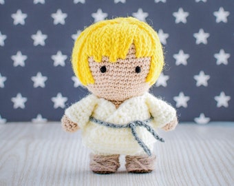 Kid Luke Skywalker Häkelanleitung | Star Wars Amigurumi Spielzeug | Häkelpuppe PDF | Geeky Spielzeug | Geek Geschenk