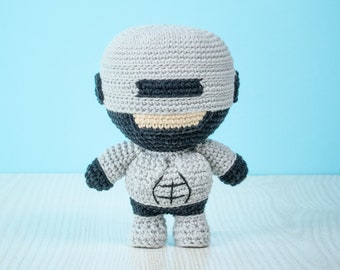 Robot amigurumi pattern | Cyborg crochet toy PDF | Robocop amigurumi