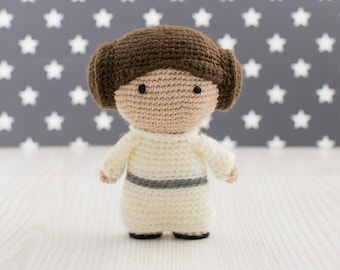 Kid Princess Leia crochet pattern | Star Wars amigurumi toy | Crochet doll PDF | Geeky toys | Geek gift