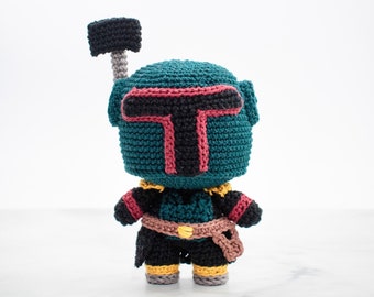 Boba Fett kid crochet pattern | Star Wars amigurumi toy | Crochet doll PDF | Geeky toys | Geek gift Mandalorian