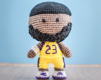 Basketball amigurumi pattern | Sports crochet toy | Crochet basketball player | Crochet gift for boys | Gift for sports lovers