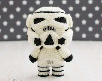 Kid Stormtrooper crochet pattern | Star Wars amigurumi toy | Crochet doll PDF | Geeky toys | Geek gift