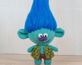 Branch troll kid crochet pattern | Troll Miniature amigurumi soft toy | Crochet doll PDF | kids toys | Geek gift