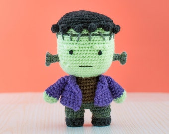 Frankenstein Kinderhäkelanleitung | Halloween Amigurumi Spielzeug | Häkelpuppe PDF | Monsterspielzeug | Monster Geschenk