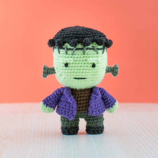 Frankenstein kid crochet pattern | Halloween amigurumi toy | Crochet doll PDF | Monster toys | Monster gift