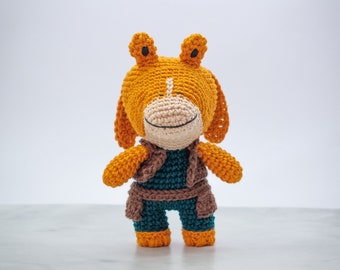 Jar Jar Binks kid crochet pattern | Star Wars amigurumi toy | Crochet doll PDF | Geeky toys | Geek gift