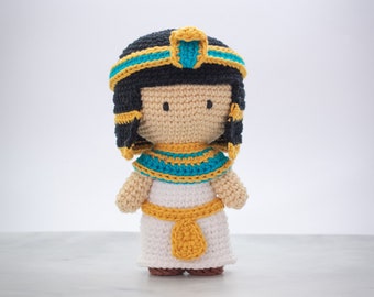 Cleopatra Crochet Pattern: Queen of Egypt Amigurumi Doll (PDF)