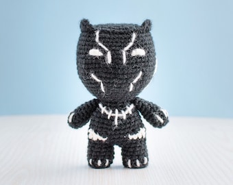 Black Panther Amigurumi crochet pattern | Superhero Amigurumi | Black Panther Crochet toy PDF | Superhero doll | Geeky toys | Geek gifts