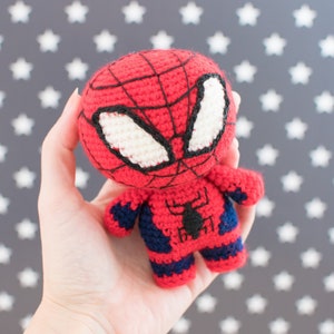 SpiderFriend kid Amigurumi Pattern | Superhero crochet toy download | Crochet Amigurumi Superheroes Pattern | Spiderman PDF pattern