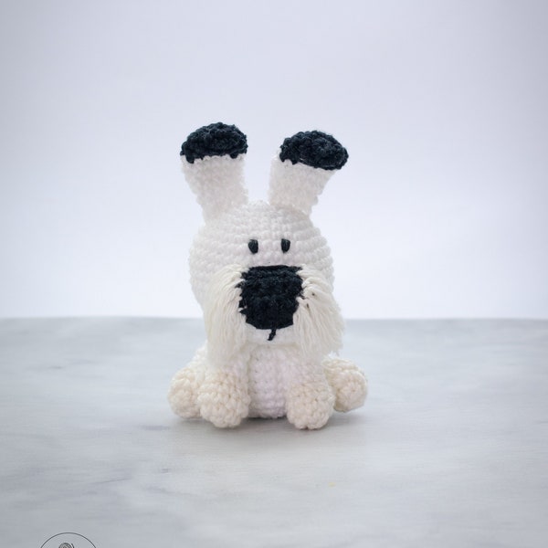 Ideafix amigurumi pattern | Domatix crochet toy pattern | West Highland White terrier dog amigurumi pattern.