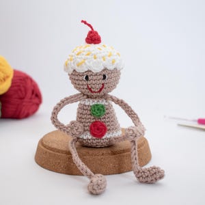 Gingerbread Man Crochet Pattern: Christmas Amigurumi Ornament (PDF)