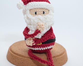 Skinny Santa Claus Crochet Pattern: Christmas Amigurumi Ornament (PDF)