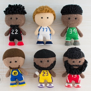 Basketball Players Amigurumi Crochet Patterns: Allstars Collection (PDF Download)