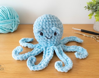 Eenvoudige gehaakte octopus zonder naaien - Snelle amigurumi octopus