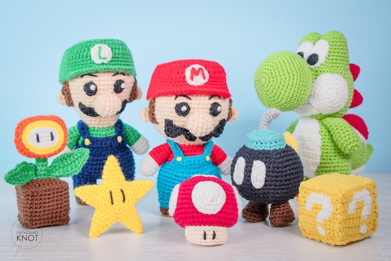 アミグルミかぎ針編みパターン：スーパーマリオエレメント - 5つの