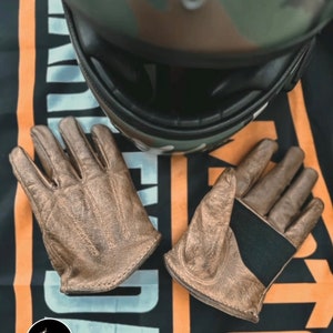 Mekaniku Biker Leather Gloves, Vintage Leather Gloves , Unique Waxed Gloves, Stylish Biker Gloves, Handmade Leather Gloves, Etsy Handmade