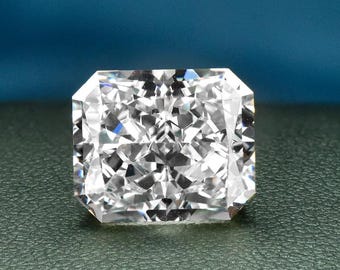 Ice Cut High Carbon Diamond Loose Stone,Radiant White Cubic Zirconia,Faceted Pointed Bottom Gemstone
