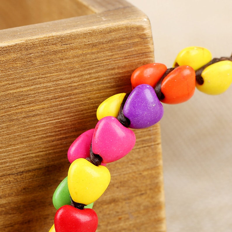 Ethnic Style Handmade DIY Wax Rope Turquoise bracelet Jewelry for Women