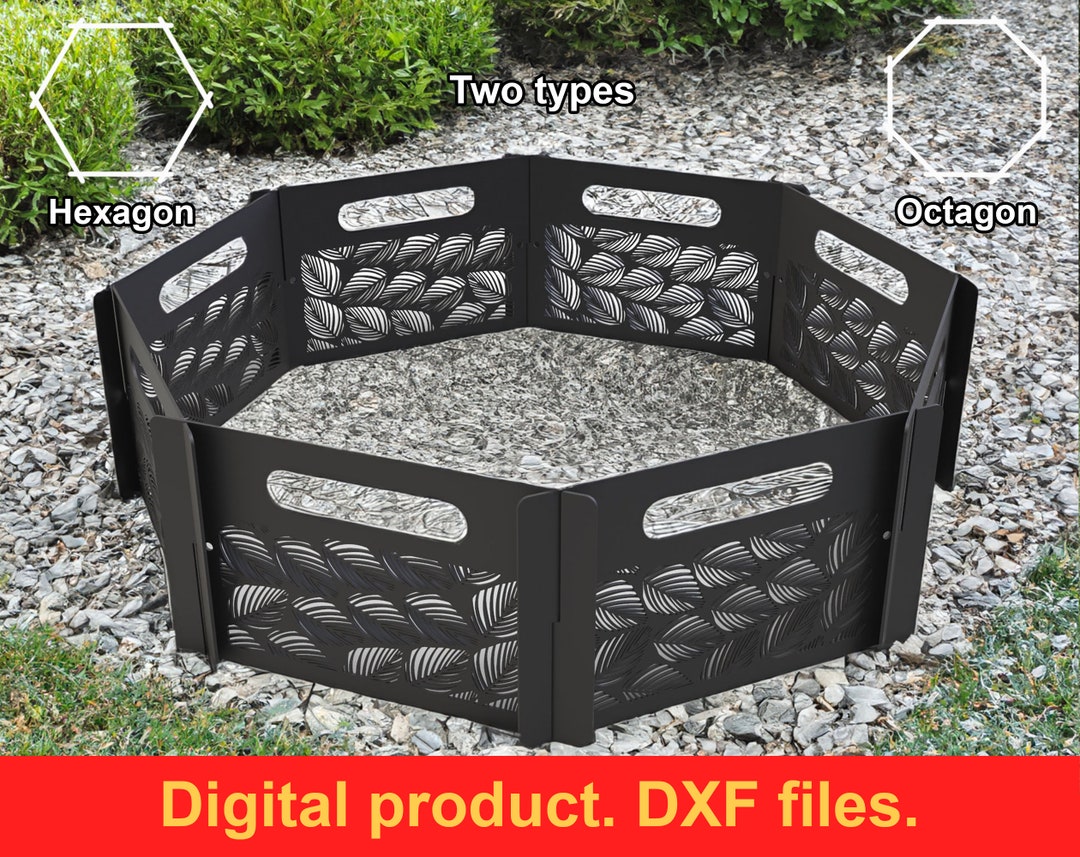 Flat Pack Fire Pit V2 DXF Files for Plasma, Laser Cutting, CNC. Fire
