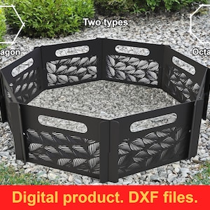 Arquivos DXF Fire Pit V2 de pacote plano para plasma, corte a laser, CNC. Fogueira portátil para jardim, fogueira dobrável para camping, fogueira DIY.
