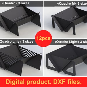 Bundle 12 pcs. Fire Pits Quadro DXF files for plasma, laser cutting, CNC. Fire Pit for Garden, Collapsible Fire Pit For Camping, DIY Firepit