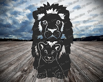 Lion V8. Vector art file. Digital files dxf, svg, png, ai, eps, cdr for plasma, laser, waterjet, CNC, as well as for printing.