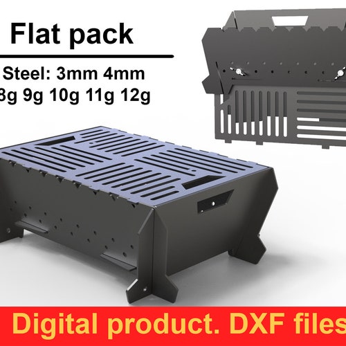 Flat Pack Fire Pit V3 DXF Files for Plasma Laser Cutting Etsy