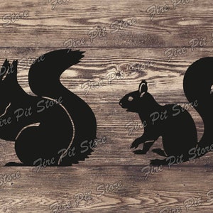 Squirrel. Vector art file. Digital files dxf, svg, png, ai, eps, cdr for plasma, laser, waterjet, CNC, as well as for printing.