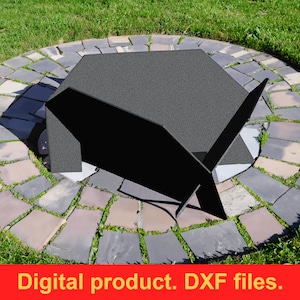 Fire Pit 24&#39;&#39; V1 DXF files for plasma, laser cutting, CNC. Fire Pit Portable for Garden, Collapsible Fire Pit For Camping, DIY Firepit.